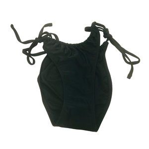 Xhilaration Women's Size Large Low Coverage String Bikini Swim Bottom Black NWOT